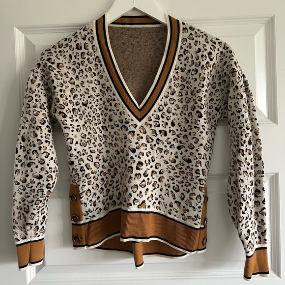 Veronica Beard Ronja Merino Wool Pullover Sweater in Multi - Picture 4 of 14